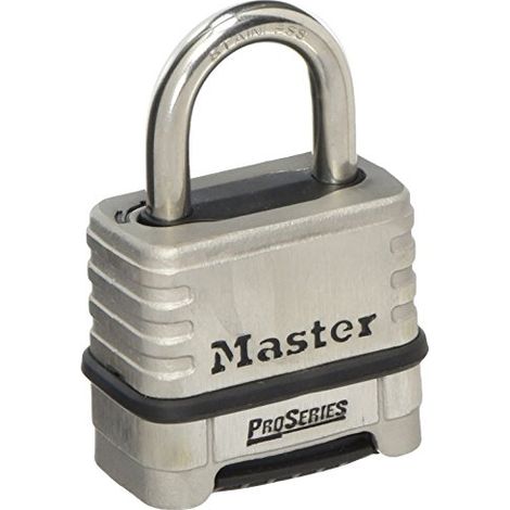 Master Lock 1175D - Lucchetto a Combinazione resettabile, in Acciaio Inox (1/4)