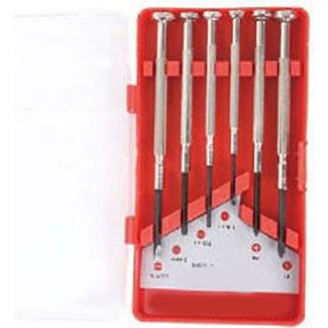 Lot de 6 tournevis mini en alliage fer nickel antiglisse pour réparation montre (1/5)