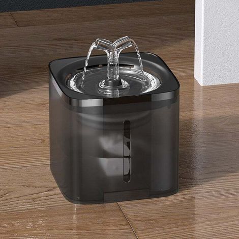 Fontaine Chat Silencieuse pour Intérieur avec 4 Débits d'eau Différents, Distributeur Eau pour Animaux avec Veilleuse