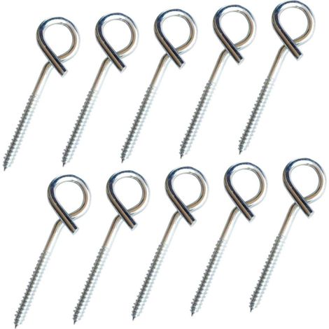 10 crochets à vis - inox - pour suspension et rangement (1/5)