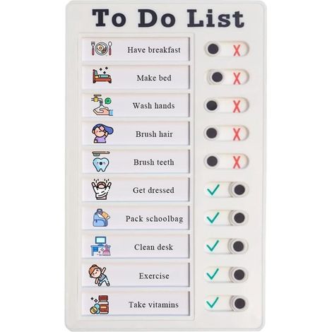 Lavagna con lista di cose da fare adesiva, lavagna per appunti riutilizzabile per bambini, agenda per attività per bambini, lista di cose da fare per bambini (1/5)