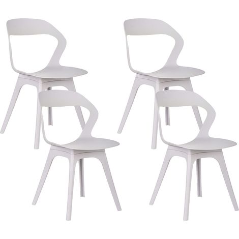 Set di 4 sedie da pranzo da giardino leggere e resistenti alle intemperie tortora Lachania