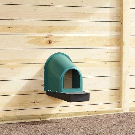 Poulailler mural, lot de 4, en plastique vert foncé