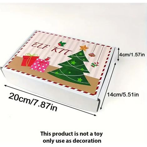 Coffret cadeau de Noël 2025 - Boîte surprise 27 jours - Puzzle - Compte à rebours de Noël - Mignon - Décoration - 27 jours - 20 x 14 x 4