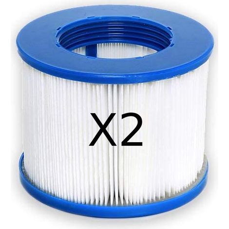 GENERIC-Cartouche de filtre de piscine 120 plis – Hauteur 80 mm – Diamètre 100 mm – Lot de 2 pour SPA gonflable (1/4)