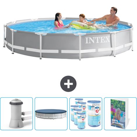 Intex Piscina Prism Frame Rotonda - 366x76 cm - 7-pezzi SCB127