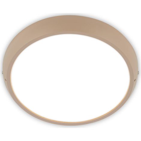 Briloner LED Deckenlampe IP44 Ø27,5x4 cm 18W 1900lm 4000K Neutralweiß Spritzwasserschutz Beige - Deckenleuchte Badezimmer Wohnzimmerlampe Küchenlampe (1/5)