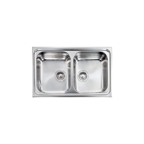 CM 011252.X1.01.2018 Zenith Plus Lavello da incasso 2 vasche 79 x 50 cm inox satinato colore Inox satinato (1/5)