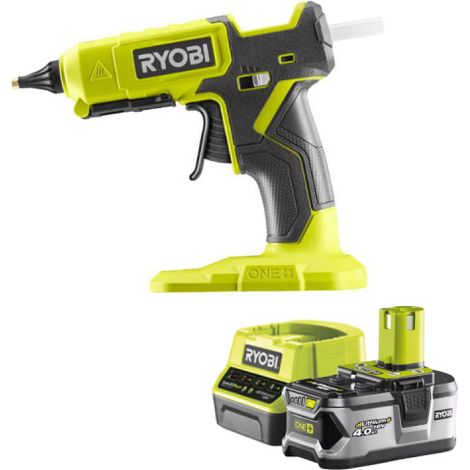 Confezione RYOBI Pistola per colla a 2 temperature 18V OnePlus RGL18-0 - 1 Batteria 4.0Ah - 1 Caricatore rapido RC18120- (1/5)