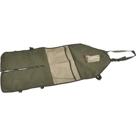 1 - Tablier De Jambières - Protection De Jambes - Tissu Oxford Imperméable Avec Poches Et Boucle Réglable Pour Jardinage Et Travail Du Bois Marron 118x45cm (1/5)
