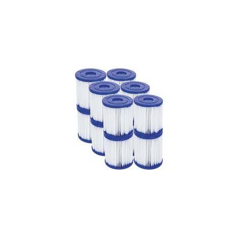 Filtre pour pompe a filtre type i - lot de 12 bestway 58093 (1/3)