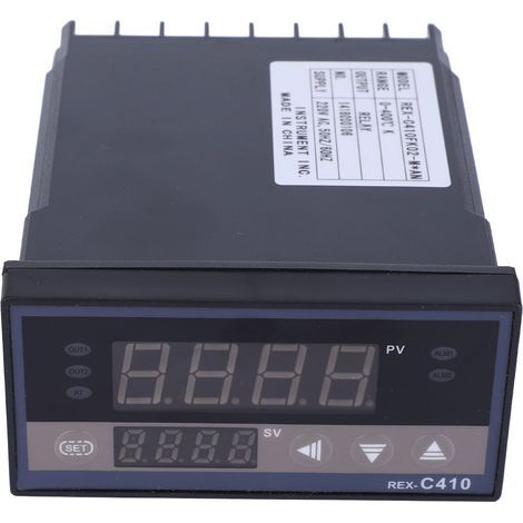REX C410 Thermostat de régulateur de température numérique de sortie de contrôle de relais réglable AC220V