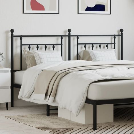 Tête de lit métal noir 180cm (1/5)