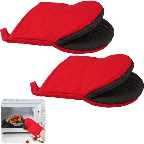 Gant Four - Résistant Jusqu'à 260 °C - En Caoutchouc Chloroprène Et Coton - Antidérapant - Pour Cuisson Et Grillades - 1 Paire (1/5)