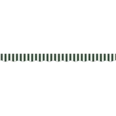 Toile de rechange vert et blanc 230 x 20 cm en polyester – Pièce de rechange pour auvent, tonnelle et belvédère (1/5)
