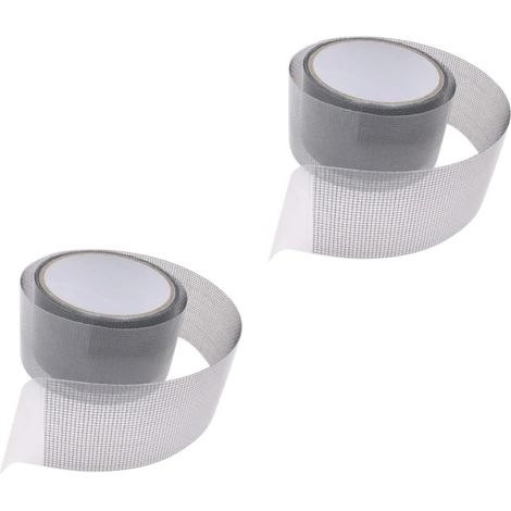 2 rouleaux de ruban adhésif pour moustiquaire, réparation de moustiquaire de porte, colle pour fenêtre. (1/5)