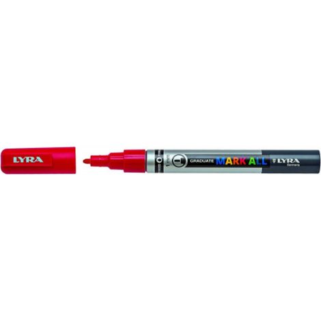 MARCADOR PERMANENTE MARK ALL ROJO 1 MM LYRA GROOVE L6810018