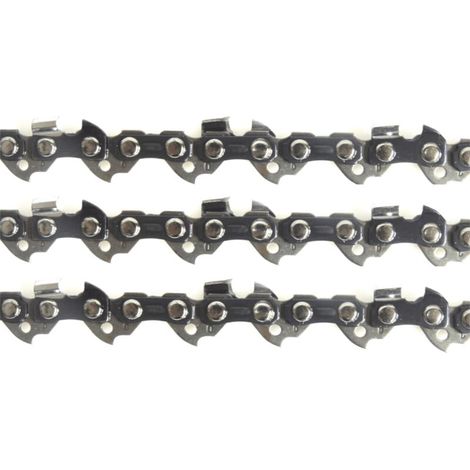 [JAMAIS UTILISÉ] Lot de 3 Chaînes de tronçonneuse - Guide de 50 cm - 72 Maillons Entraîneurs - Pas 3/8 - Jauge 0.63 (1,6mm) - Pièces détachées de qualité professionnel pour outillage (1/3)