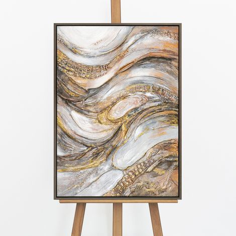 Gemälde Marmorfluss Rahmen Grau 70x50 cm (1/5)