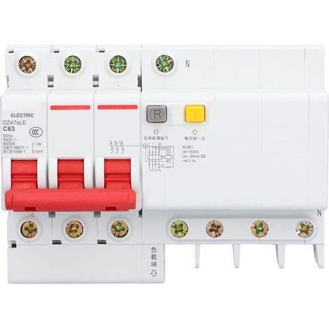 Leitungsschutzschalter C63 3P+N DIN-Schienenmontage für Haushaltstextilien 63A AC 400V (1/5)