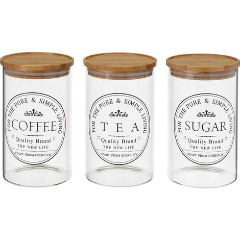Set mit 3 x 1000 ml Borosilikatgläsern