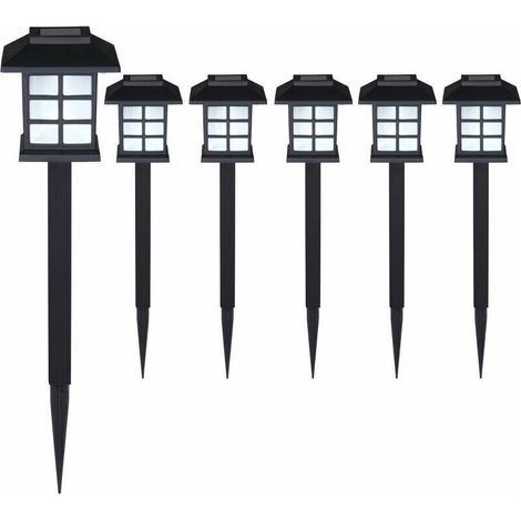 Set de 6/12/18/24 lampes solaires piquet pour jardin 8h autonomie lumière extérieur LED interrupteur crépusculaire 6er Set (1/4)