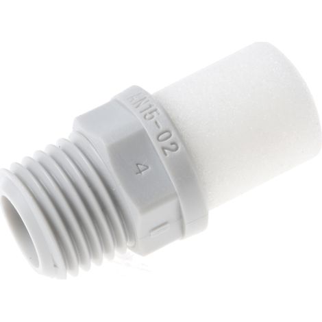 Silencieux pneumatique SMC Séries AN, R 1/4 Mâle, Fileté, en Résine 1MPa ( Prix pour 1 )