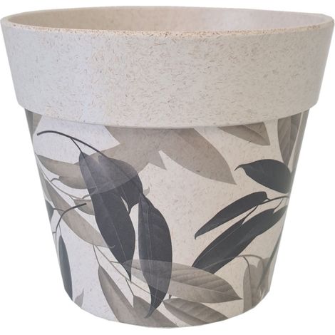 Cache pot de fleurs feuillage en bambou (1/2)