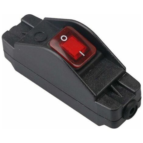 LaBlanc - Interruptor pulsador con cable en línea, IP65, 30 A, 220 V, color tomate, resistente al agua