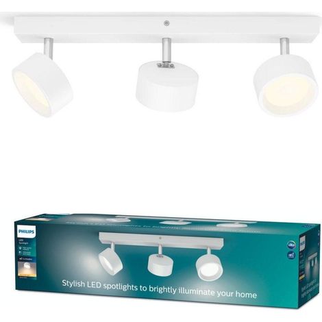 Philips - Spotleuchte, 3-flammig, 2700 K, 16,5 W, weiß 929003298801