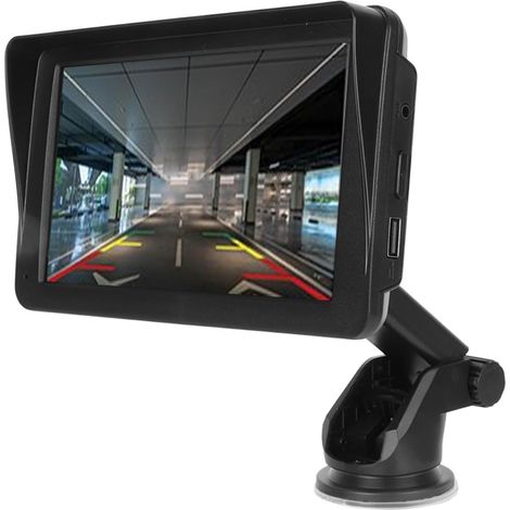 Stéréo de Voiture sans Fil Portable avec Caméra de Recul, Récepteur Radio de Voiture à écran Tactile IPS HD de 7 Pouces, FM, AUX, BT, pour Mirror Link, pour iOS , (1/5)