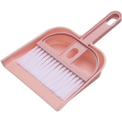 Mini Escoba y Recogedor de Plástico Rosa, Diseño Nórdico Compacto para Limpieza de Teclado y Escritorio – Ideal para el Hogar y la Oficina (1/5)