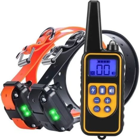 Hundeerziehungshalsband – 800 m Reichweite – IP68 wasserdicht – Wiederaufladbar – 99 Stimulationsstufen (1/4)