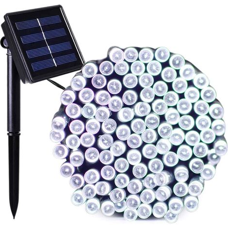 1 Guirlande lumineuse, 8 modes, autonomie 6-12h, panneau solaire, pour jardin, Noël (1/5)