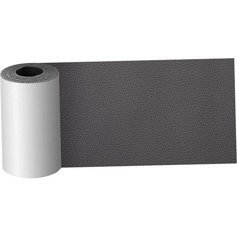 Professionelles, weiches und selbstklebendes Lederreparatur-Flicken für Sofas, Autositze, Couches, Handtaschen und Möbel, Dunkelgrau (1/5)