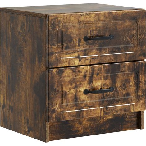 Bedside Cabinet Smoked Oak 43 x 34.5 x 44.5 cm Engineered Wood vidaXL