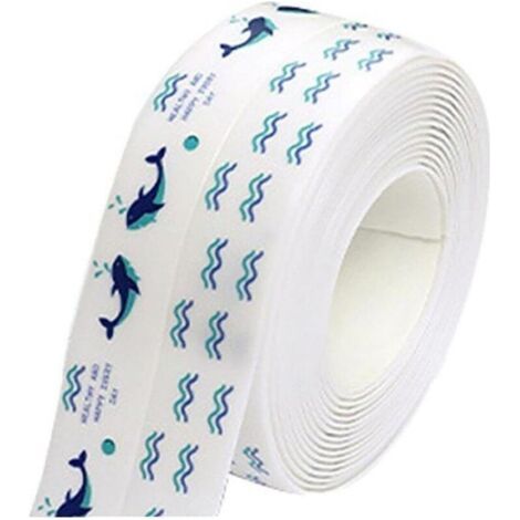 BUNTHAUS Ruban d'étanchéité, Bande d'étanchéité Auto adhésive imperméable pour Bain, Bande de calfeutrage, Ruban d'étanchéité pour Salle de Bain, Toilette, Cuisine, Mur (1/5)