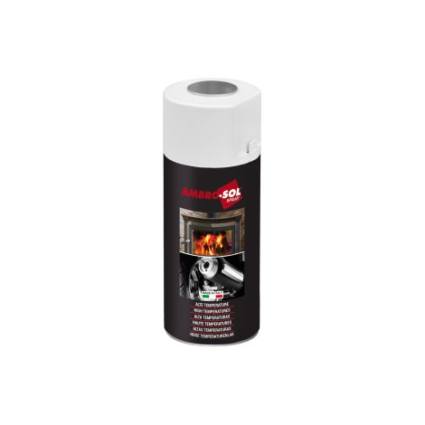 Peinture en aérosol antichaleur noir mat 400 ml – Résistante à la chaleur – Pour métal – Finition mate – Ambro-Sol