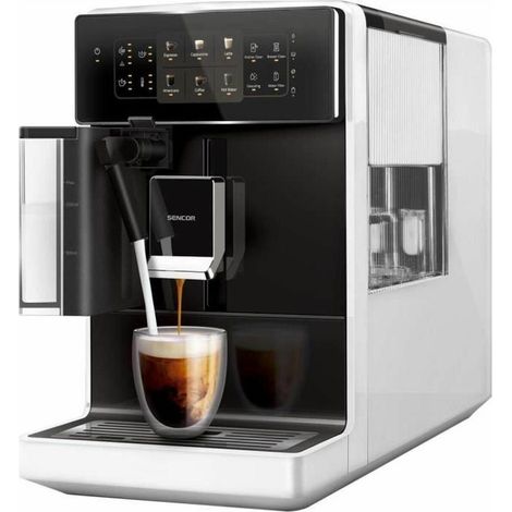 Sencor SES 9301WH máquina de espresso blanca diseño moderno (1/3)