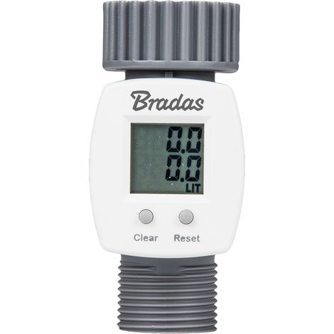 Digitaler Wasserzähler 3/4“ LCD BRADAS WL-3110 Wasseruhr WHITE LINE