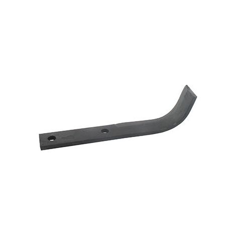Cuchillo de fresas izquierdo para motocultor adaptable en Nibbi - L: 170mm, diámetro de agujero ø 8,5mm, distancia entre agujeros 58mm. Tipo labor.