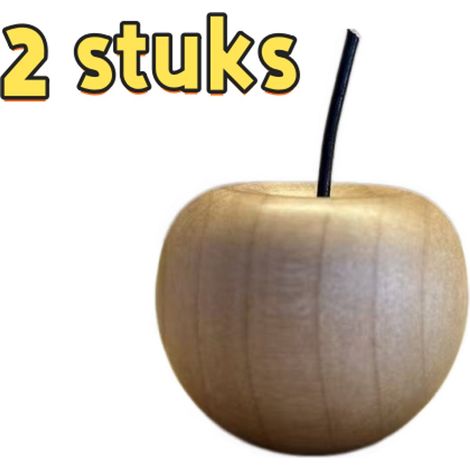 Ensemble de 2 objets décoratifs en bois parfumés à la pomme emballage individuel pour bureaux salles de bains restaurants style champêtre 4 5 x 4 5 x 3 8 cm couleur vert pomme naturel