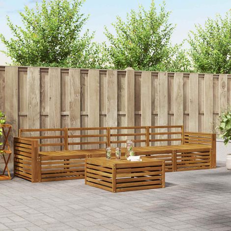 vidaXL Outdoor-Sofagarnitur 5 pcs Natur Massivholz Akazie (1/5)