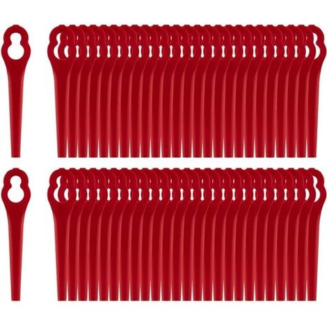 Lot de 100 lames plastique de rechange pour coupe-bordure sans fil, accessoires lames tondeuse gazon (1/5)