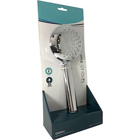 Doccino Doccetta Rotondo Ø108mm con 3 Getti in ABS Anticalcare Attacco 1/2" (1/2)