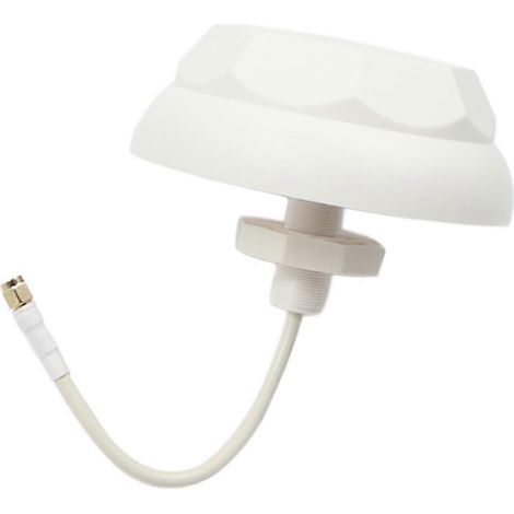 Antenne omnidirectionnelle champignon d'intérieur 2,4 GHz/5,8 GHz, gain élevé 2,4 GHz avec connecteur SMA mâle et câble de 15 cm (1/5)