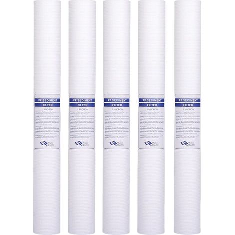 Sedimentfilter aus Polypropylen für Haushalts-Wasseraufbereitung – Filterpatrone 4,5 × 20 Zoll – Filtergenauigkeit 1 µm