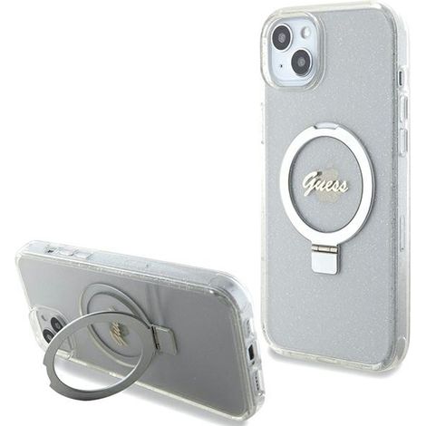 Funda transparente Guess Ring Stand MagSafe para iPhone 15 Plus (1/5)