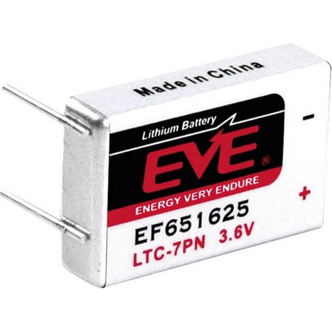 EVE EF651625 Spezial-Batterie LTC-7PN U-Lötpins Lithium 3.6 V 750 mAh 1 St.