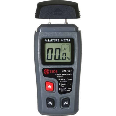 Misuratore di umidità del legno portatile, 4 modalità, tipo pino, strumento portatile, schermo LCD, rilevatore (1/5)